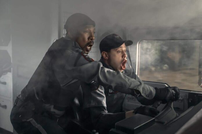 Eddie Murphy and Pete Davidson in a scene from The Pickup