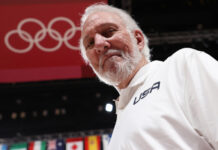 Gregg Popovich Steps Down As Spurs Coach, Transitions Into President Role Gregg Popovich on the sidelines during a San Antonio Spurs game before stepping down as head coach.