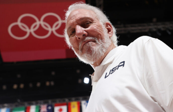 gregg-popovich-steps-down-as-san-antonio-spurs-coach Gregg Popovich on the sidelines during a San Antonio Spurs game before stepping down as head coach.