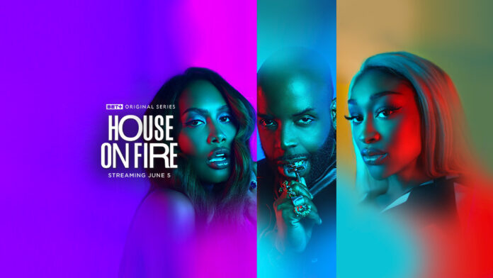 Cast of BET+ reality series “House On Fire” from the House of Mugler