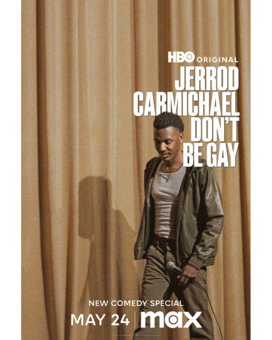 Key art for Jerrod Carmichael: Don’t Be Gay, the HBO comedy special featuring the Emmy-winning comedian’s latest stand-up performance.