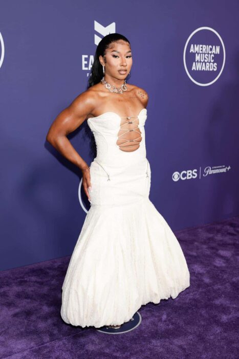 Jordan Chiles attends the 2025 American Music Awards