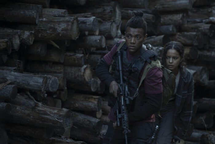 Kataem O’Connor and Milcania Diaz-Rojas in 40 Acres, where survival and connection collide.