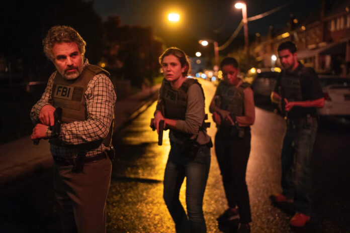 Mark Ruffalo and Alison Oliver appear in a tense scene from Task, the upcoming HBO Max original drama series.