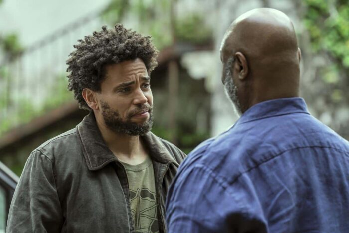 Ish (Michael Ealy) and Jed Haverford (Robert Wisdom) in The Terminal List: Dark Wolf