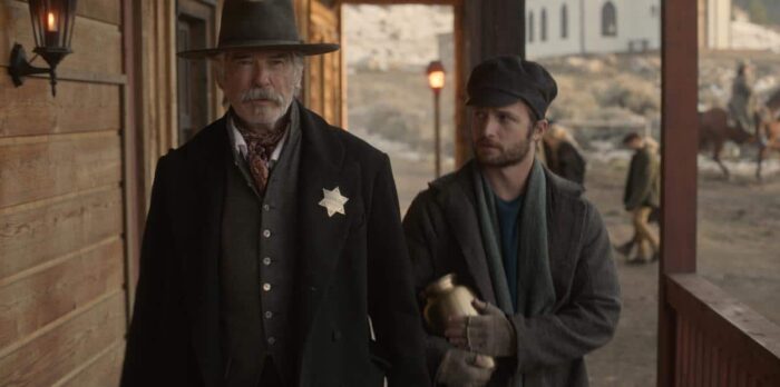 Pierce Brosnan and Brandon Lessard in The Unholy Trinity, courtesy of Roadside Attractions