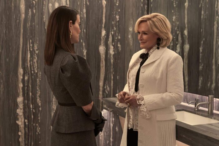 Sarah Paulson and Glenn Close team up in Hulu’s high-stakes drama “All’s Fair.”