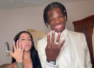 Travis Hunter & Leanna Lenee Tie The Knot In Tennessee Ceremony Travis Hunter and Leanna Lenee on their wedding day at The Barn at Faith Farms in Tennessee