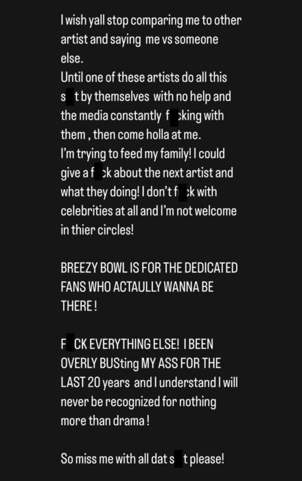 Chris Brown is fed up with being compared to other artists. See what he had to say in a fiery Instagram rant that’s got fans buzzing.