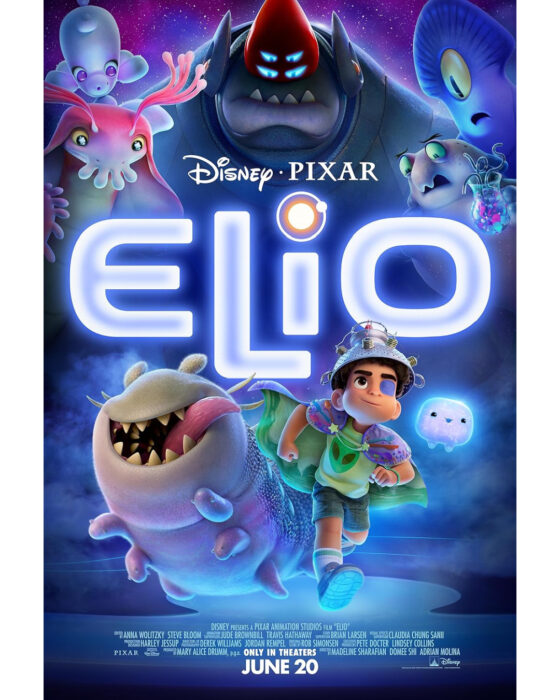 Official movie poster for Disney and Pixar's 'Elio' in theater June 20