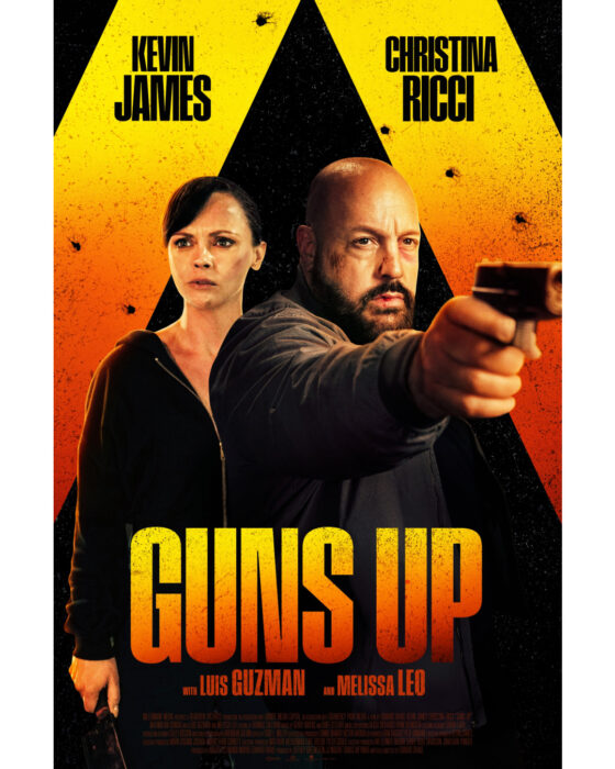 The official movie poster for Guns Up starring Kevin James and Christina Ricci