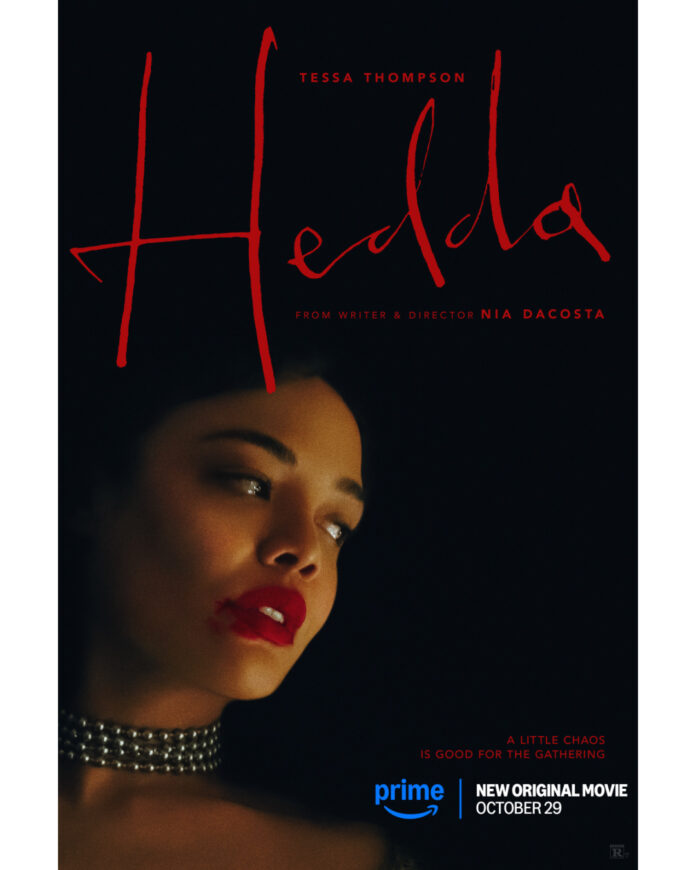 Official key art for Hedda premiering on Prime Video on October 29