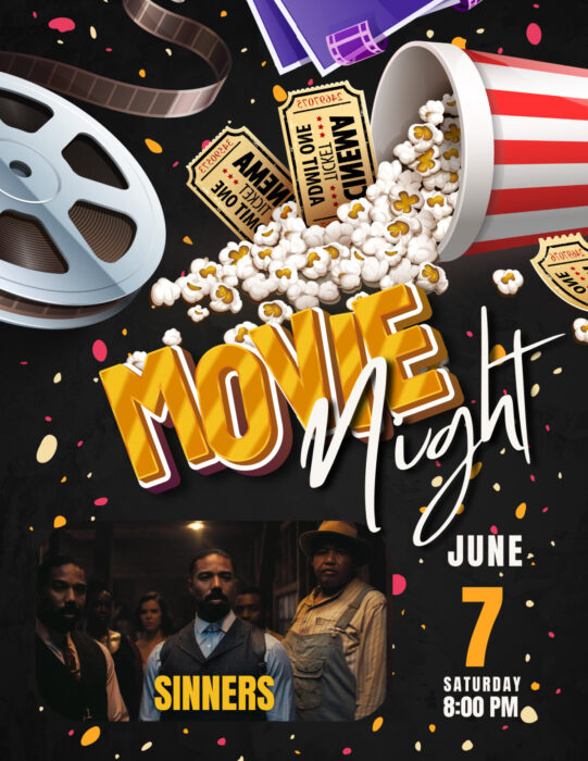 Invitation to join Ice Cream Convos 'Sinners' Virtual Watch Party