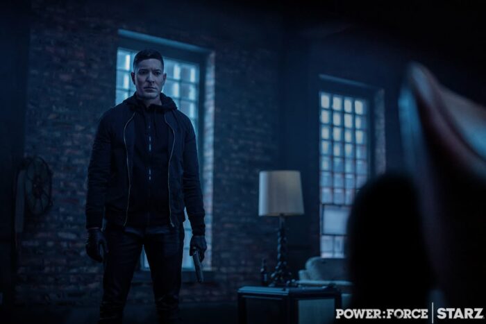 Joseph Sikora as Tommy Egan, ready for battle in Power Book IV: Force Season 3.