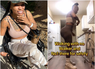 Apple Watts Walks Without Walker After Crash, Shares Emotional Recovery Update Apple Watts walking without her walker during recovery journey.