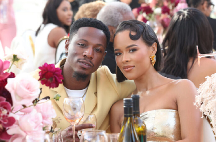 Joey Bada$$ and Serayah pose together