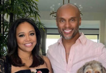 Judge Faith Jenkins And Kenny Lattimore Sue Anonymous YouTubers For Defamation And Harassment Judge Faith Jenkins and Kenny Lattimore at a red carpet event smiling together