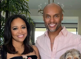 Judge Faith Jenkins And Kenny Lattimore Sue Anonymous YouTubers For Defamation And Harassment Judge Faith Jenkins and Kenny Lattimore at a red carpet event smiling together