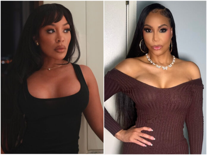 K. Michelle speaking emotionally during Funky Friday podcast interview where she addresses long-standing beef with Tamar Braxton
