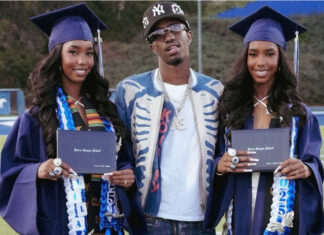 King Combs Praises Combs Twins As The ‘Strongest Girls On The Planet’ King Combs with Jessie James and D’Lila Star Combs celebrating high school graduation.