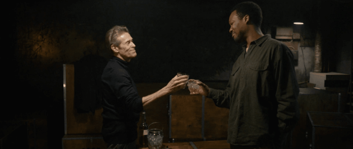Willem Dafoe and Corey Hawkins in Hulu’s psychological thriller The Man In My Basement