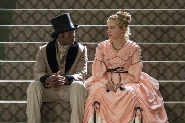 Ernest Kingsley Jr. and Iola Evans in a scene from Hulu’s Washington Black