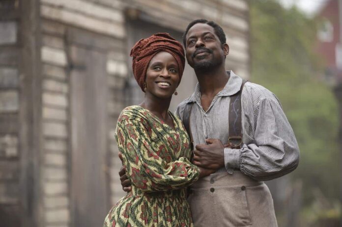 Sharon Duncan-Brewster and Sterling K. Brown in Hulu’s Washington Black