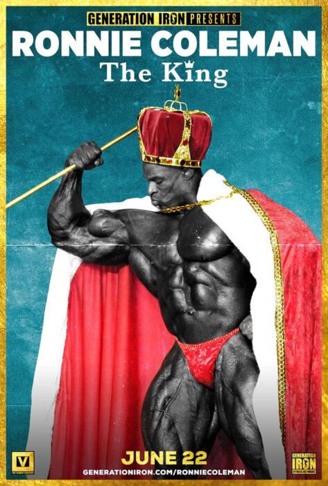 Official artwork for Ronnie Coleman: The King documentary