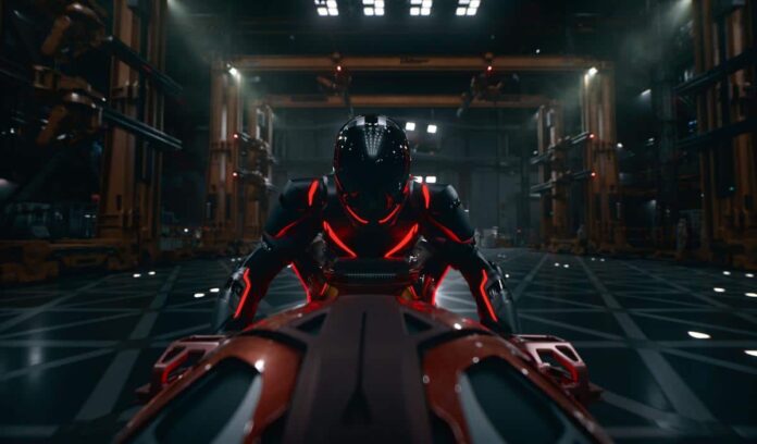 Screenshot from Disney's TRON: Ares in theaters October 10