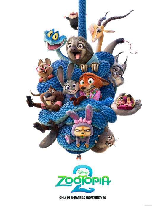 Official movie poster for Zootopia 2