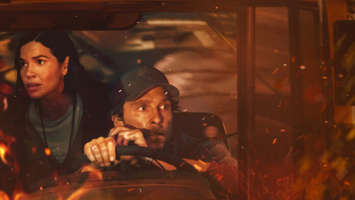 America Ferrera and Matthew McConaughey in The Lost Bus, premiering October 3, 2025 on Apple TV+