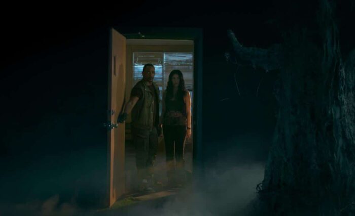 Anthony Mackie and Stephanie Beatriz as John and Quiet in "Twisted Metal" Season 2