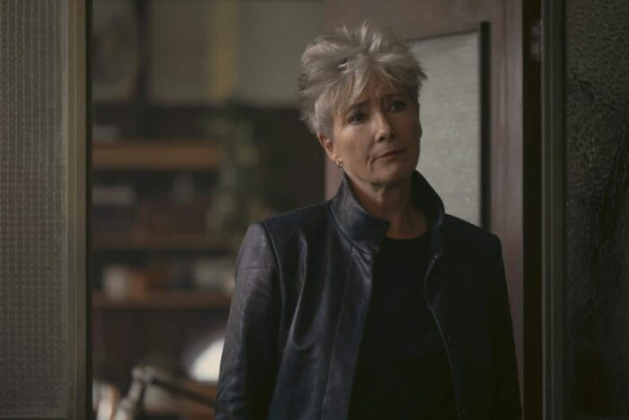 Emma Thompson stars as Zoë Boehm in Down Cemetery Road, premiering October 29, 2025 on Apple TV+