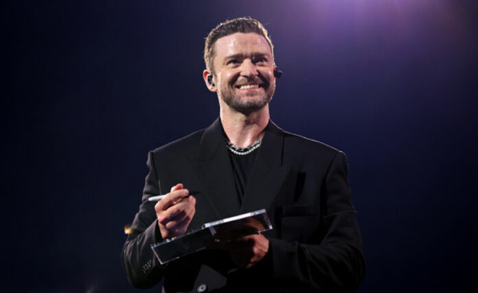Justin Timberlake performs during the Forget Tomorrow World Tour while battling Lyme disease.