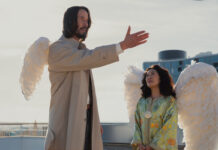 Keanu Reeves Is A Clueless Angel In ‘Good Fortune’—Watch The New Lionsgate Trailer Keanu Reeves as Gabriel and Sandra Oh as Martha in a scene from Good Fortune.
