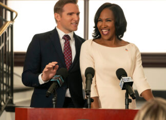 Tyler Perry’s ‘Miss Governor’ Part 2: Terri J. Vaughn Returns To Netflix August 14 Kevin Thoms as Jed Bonds and Terri J. Vaughn as Antoinette Dunkerson in Episode 110 of Miss Governor