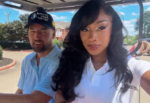 Klay Thompson & Megan Thee Stallion Make Their Romance Tee Off With Adorable Golf Date Klay Thompson and Megan Thee Stallion enjoying their golf date