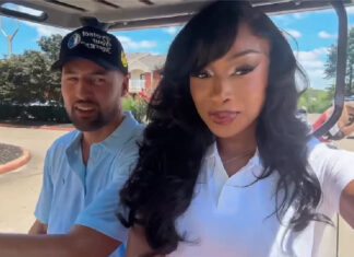 Klay Thompson & Megan Thee Stallion Make Their Romance Tee Off With Adorable Golf Date Klay Thompson and Megan Thee Stallion enjoying their golf date