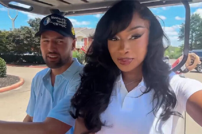 Klay Thompson and Megan Thee Stallion enjoying their golf date