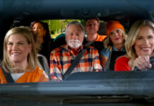 ‘Leanne’ On Netflix: Leanne Morgan Stars In New Comedy About Life After Divorce Kristen Johnston as Carol, Annie Gonzalez as Nora, Blake Clark as Daddy John, Graham Rogers as Tyler, Hannah Pilkes as Josie, and Leanne Morgan in Episode 104 of “Leanne” on Netflix.