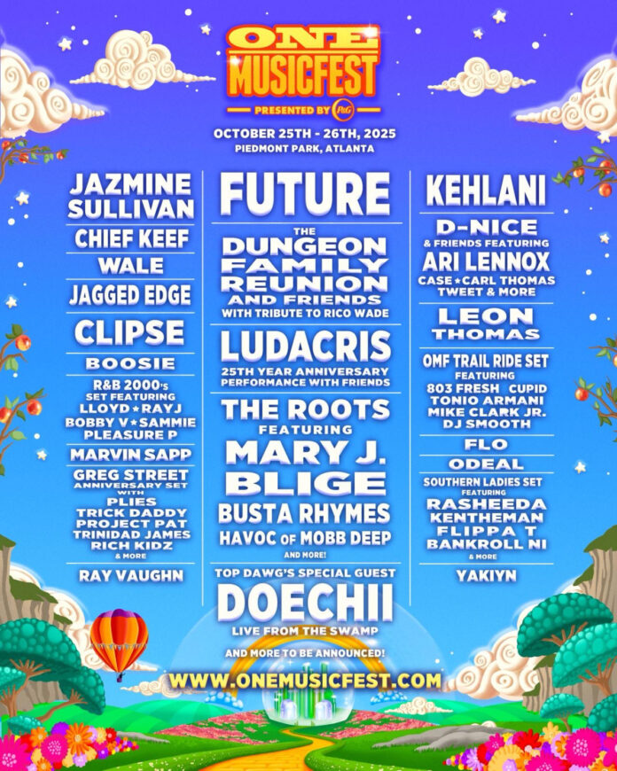 Future, Ludacris, and Mary J. Blige among headliners at One Musicfest 2025 in Atlanta