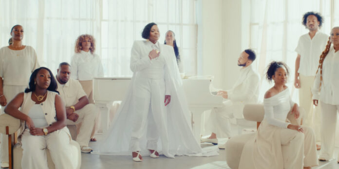 Tasha Cobbs Leonard and John Legend in the official “Church” music video