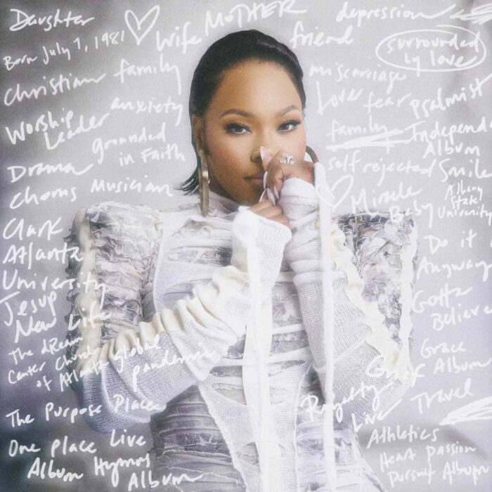 Tasha Cobbs Leonard poses on the cover of her new gospel album TASHA, released July 25, 2025.