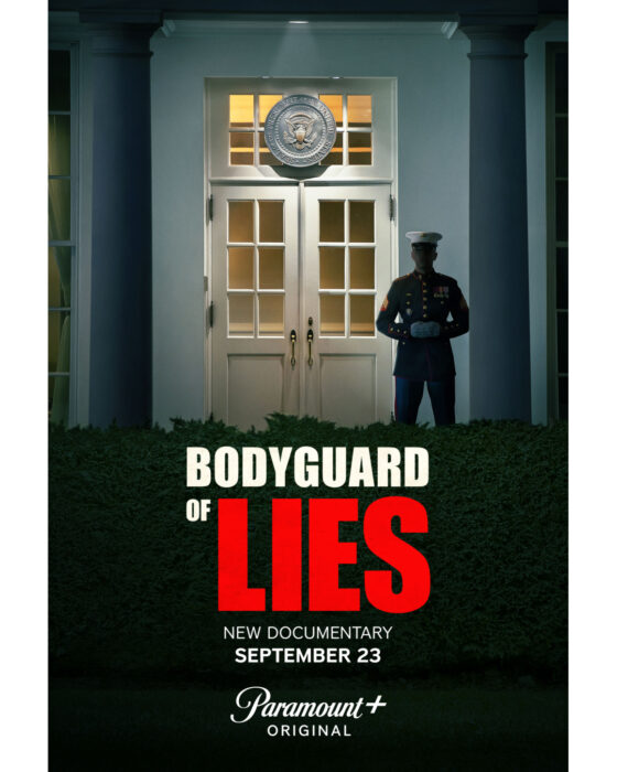 Official poster for Paramount+ documentary “Bodyguard of Lies” exposing hidden truths of the Afghanistan war.