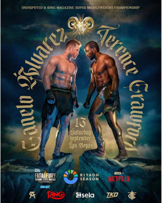 Key art for Canelo vs Crawford fight on Netflix