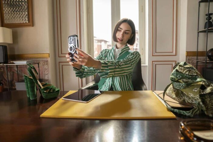Lily Collins as Emily in Emily In Paris