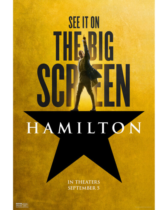 Official movie poster for the re-release of 'Hamilton' in theaters