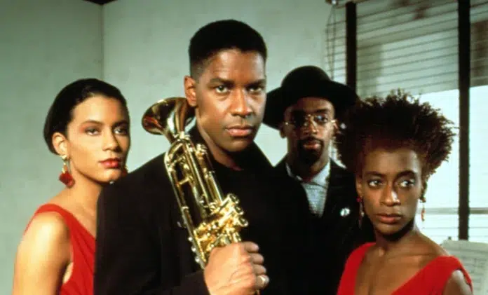 Cynda Williams, Denzel Washington, Spike Lee, and Joie Lee in "Mo' Better Blues"