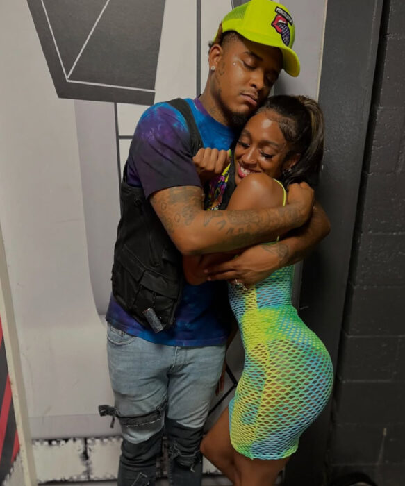 Photo of rapper T-Hood and his girlfriend Kelsie Frost