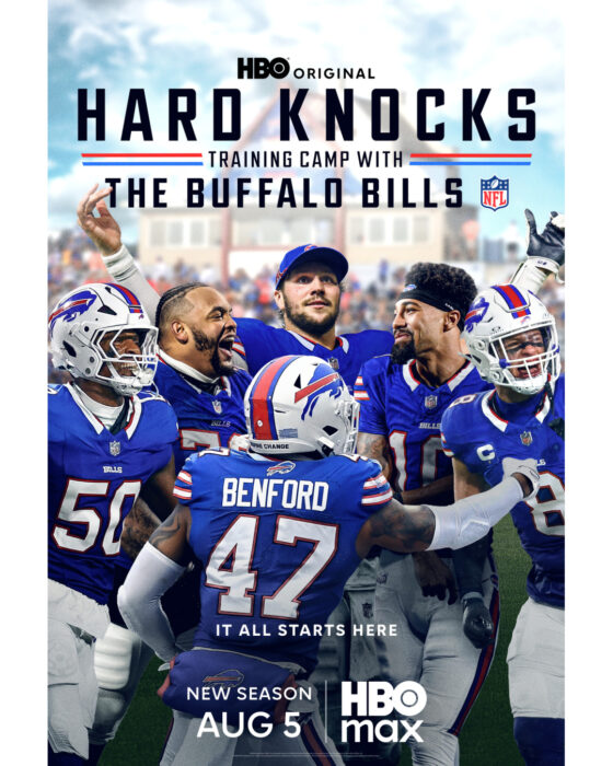 Buffalo Bills players and coaches in “Hard Knocks: Training Camp” on HBO Max